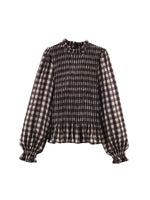 Load image into Gallery viewer, Honeycomb Check Pullover Shirt Women N6C094
