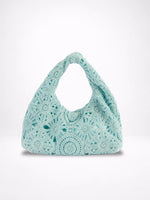 Load image into Gallery viewer, Crochet Lace Openwork Underarm Bag Women N6C312