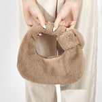 Load image into Gallery viewer, Women's Plush Knot Mini Dumpling Shoulder Bag N6J162
