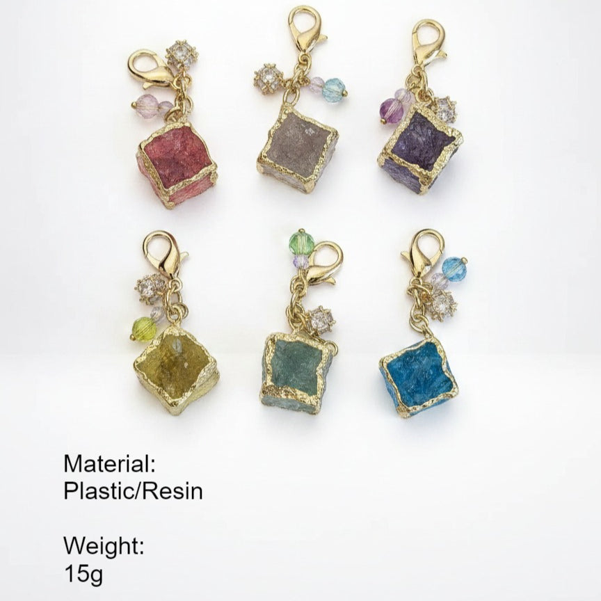 Ice Cube Pendant Keychain for Women N6D043