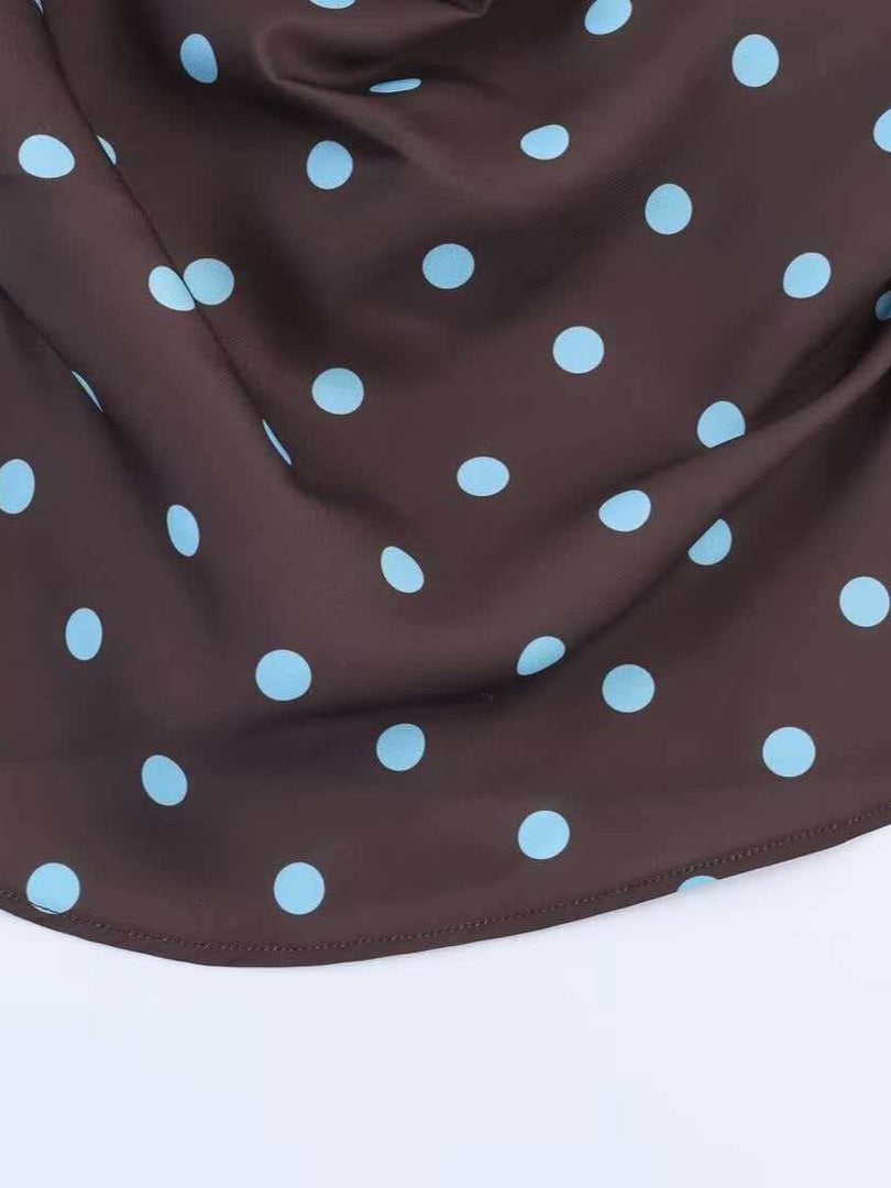 Flowy Polka Dot Camisole Top Women N6E147