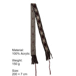 Load image into Gallery viewer, Hand-Threaded Diamond Knit Skinny Scarf Brushed Coffee N6H225