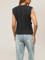 Load image into Gallery viewer, Round Neck Pocket Sleeveless Cardigan Vest Women N6H291