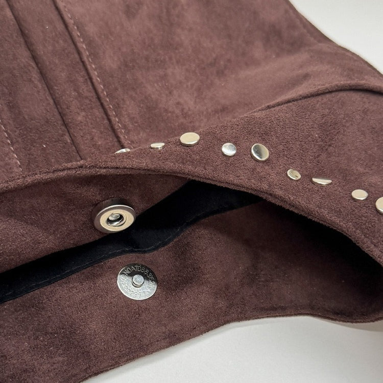 Women's Suede Rivet Dumpling Shoulder Bag N6J113