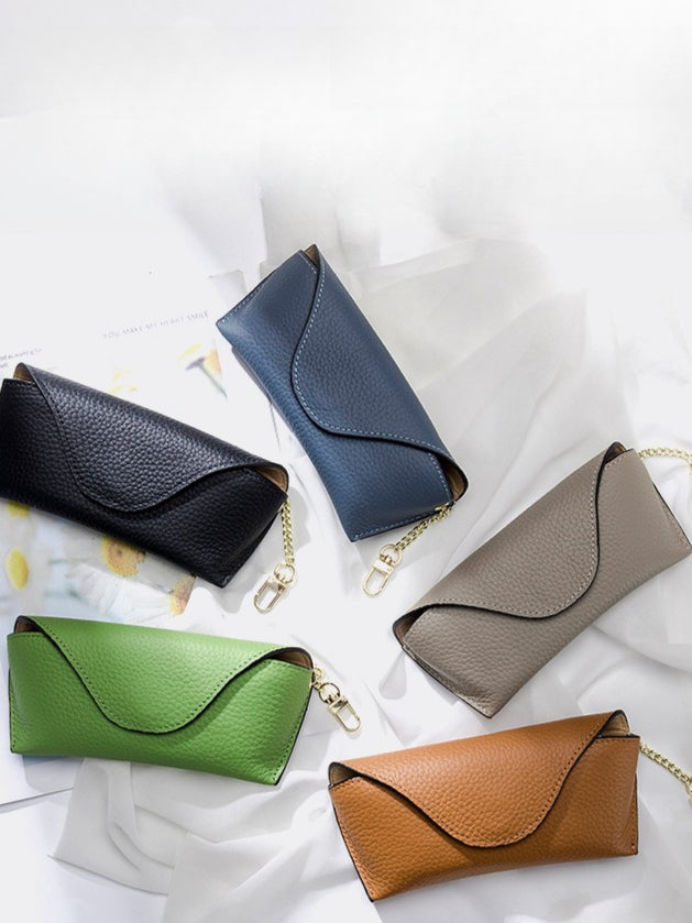 Genuine Leather Creative Portable Sunglasses Case N6C281