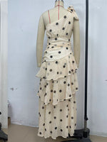Load image into Gallery viewer, Polka Dot Off Shoulder Tiered Dress N6F032