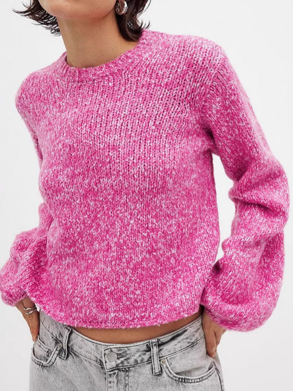 BackTie Round Slim Sweater Lightweight Options N5Z927
