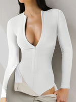 Load image into Gallery viewer, Bodycon Zip Jumpsuit Mid Light Options N5Z952
