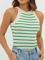 Load image into Gallery viewer, Striped Fitted Tank Top Women N6D075