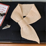 Load image into Gallery viewer, Cross Knit Neck Warmer Scarf Women Wool Blend N6H313