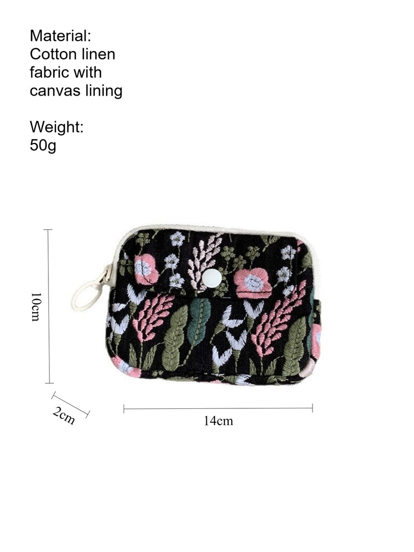 Embroidery Card Holder ID Organizer Pouch N6B123