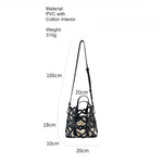Load image into Gallery viewer, Cut Out Drawstring Bucket Bag Hollow Out PVC Cotton N6F122