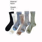 Load image into Gallery viewer, Vertical Rib Crystal Sheer Mid-Calf Socks Women N6H032