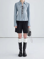 Load image into Gallery viewer, Cross Denim Shirt Lightweight Light Blue N5Z768

