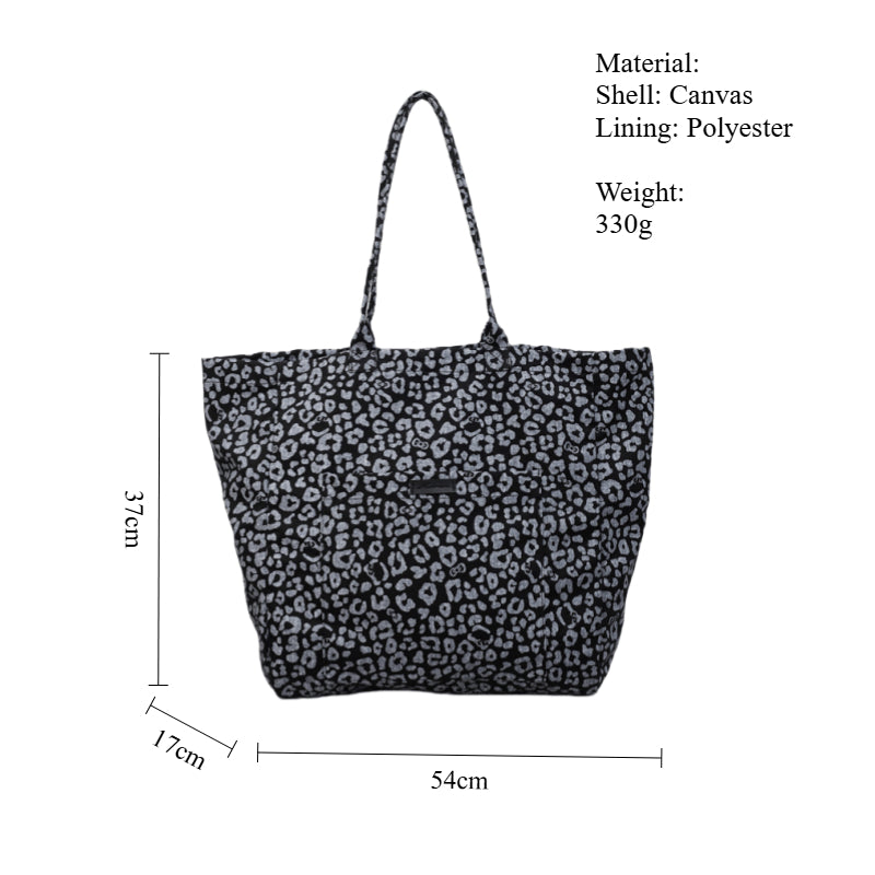 Animal Print Canvas Shoulder Bag Multi Position Carry S5P333