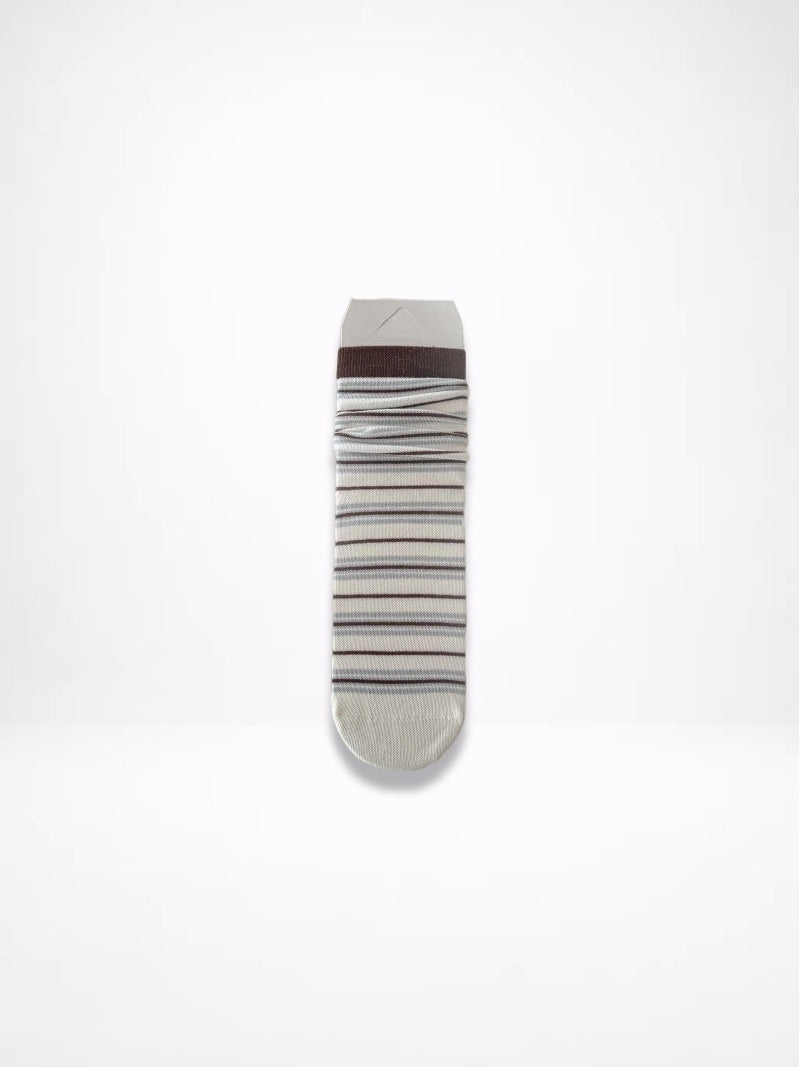 Stripe Slouch Socks Women Cotton Blend N6C178