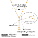 Load image into Gallery viewer, Titanium Steel Cubic Zirconia Pendant Necklace Women N6D500