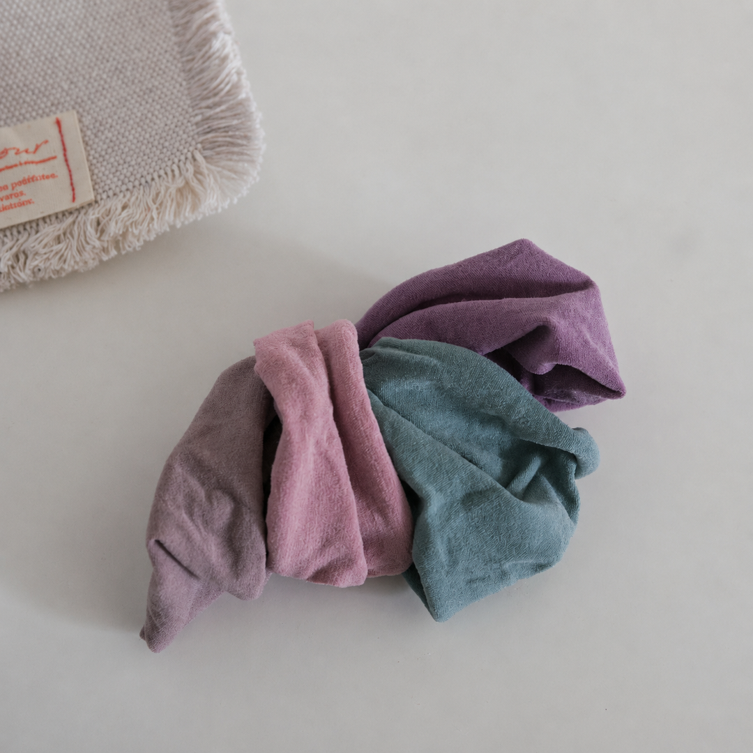 4 Pack Terry Towel Hair Ties High Elasticity Gentle N6F125
