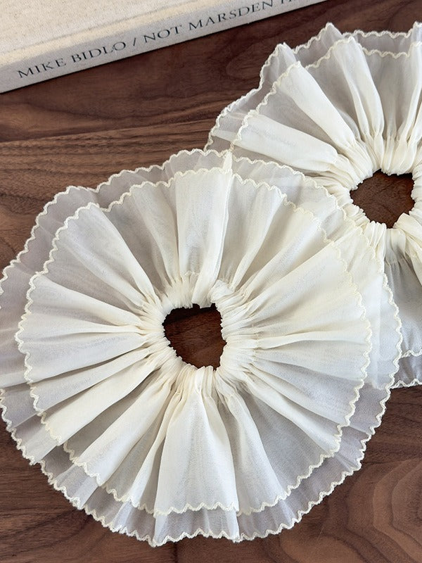 Double Layer Lace Tulle Scrunchie Ballet Hair Tie N6C015