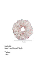 Load image into Gallery viewer, Small Floral Print Ruffle Scrunchie Women N6C017