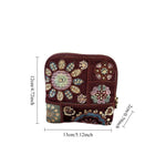 Load image into Gallery viewer, Floral Embroidered Polyester Jewelry Pouch N6J271