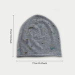 Load image into Gallery viewer, Women's Wool Rabbit Fur Blend Printed Slouchy Beanie N6J125