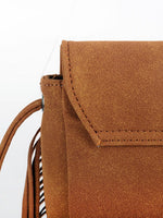 Load image into Gallery viewer, Woven Dome Soft Leather Fringe Crossbody Bag N6C224