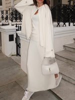 Load image into Gallery viewer, Cardigan Slip Skirt Knit Set Long Ultra Heavy N5Z432
