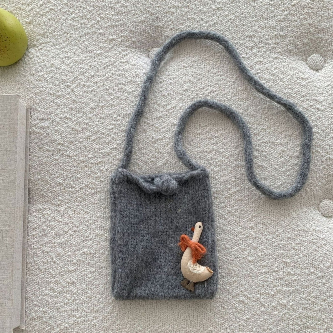 Kids Duck Knit Crossbody Bag N6H315