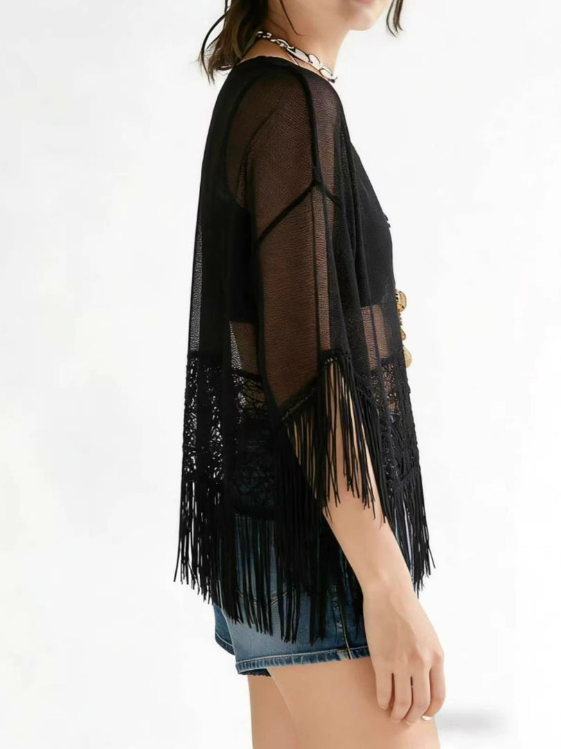 Fringe Beach Cover Up Tunic Women N6F250