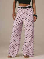Load image into Gallery viewer, Polka Dot Loose Fit Mid Rise Denim Jeans N6F031