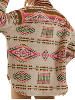 Load image into Gallery viewer, Wool Blend Notch Collar Sweatshirt Women Red N5A112

