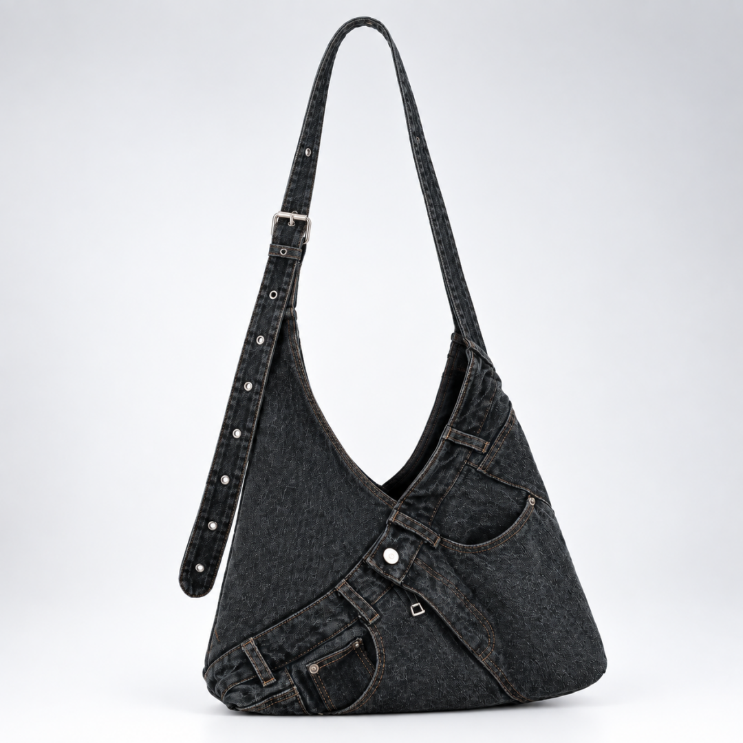 Women's Large Denim Tote Shoulder Handbag N6J201