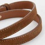 Load image into Gallery viewer, Matte Finish No-Hole Lock Buckle Genuine Leather Belt N6H324