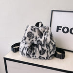 Load image into Gallery viewer, Women's Plush Leopard Print Backpack N6J184
