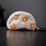 Load image into Gallery viewer, Embroidered Cotton Linen Keychain Pouch Lipstick Bag N6G110