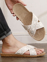 Load image into Gallery viewer, Breathable Anti-Slip Linen Slippers Women Summer N6C231
