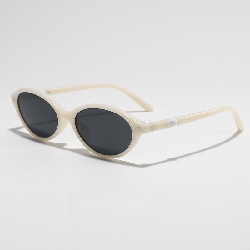 Cat Eye Oval Small Frame Sunglasses Women N6B217