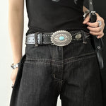 Load image into Gallery viewer, Women's Faux Leather Western Studded Belt N6J134