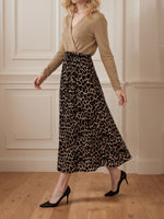 Load image into Gallery viewer, Crisscross VNeck Draping Long Sleeve Dress N6C206