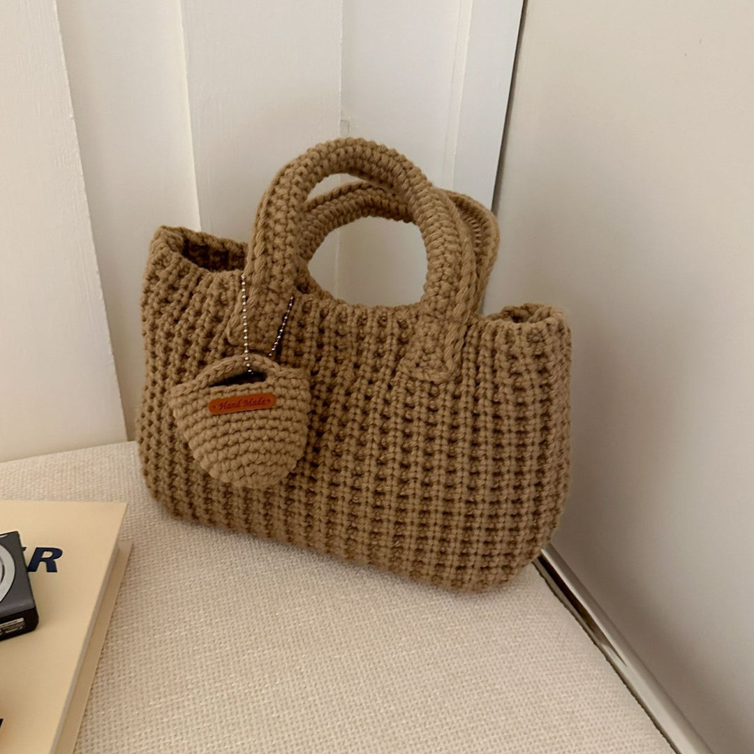 Women's Woven Cotton-Feel Shoulder Phone Bag N6J172