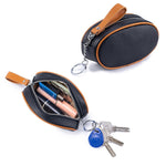 Load image into Gallery viewer, Genuine Leather Mini Coin Purse with Keychain N6E065