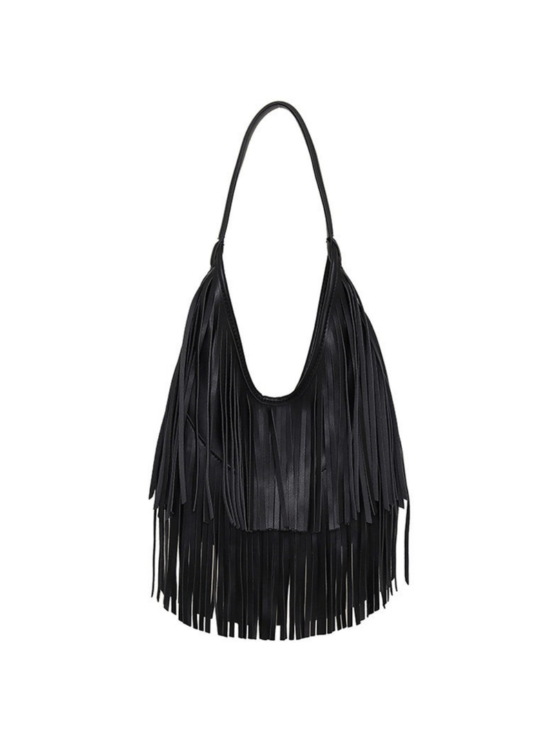 Shoulder Tote Bag with Fringe Women N6C226