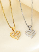 Load image into Gallery viewer, Mom Heart Cutout Pendant Necklace Women N6D519