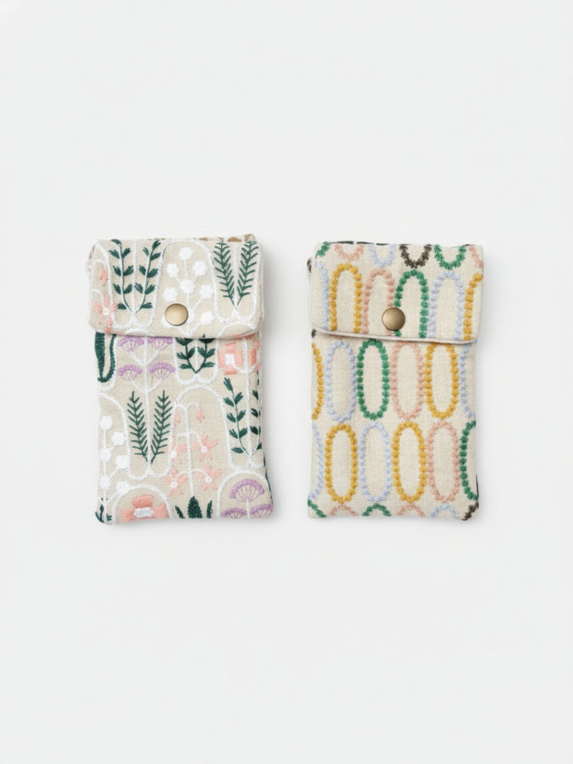 Embroidered Two Way Crossbody Phone Pouch N6B106