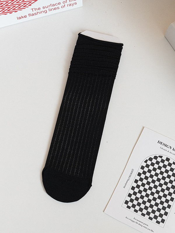 Breathable Mesh Slouch Socks Women N6C161