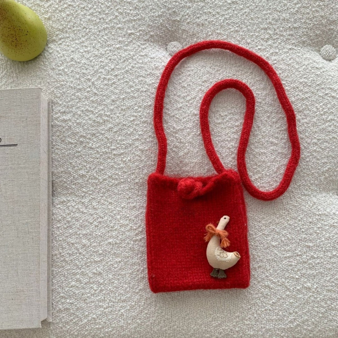 Kids Duck Knit Crossbody Bag N6H315