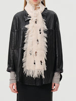 Load image into Gallery viewer, 100% Wool Post-Apocalyptic Knit Scarf Women S5P673