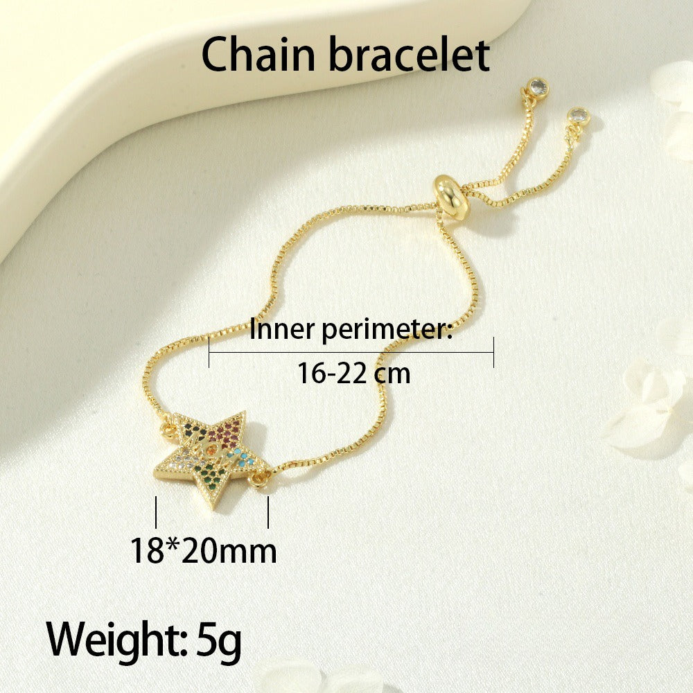 Zircon Letter MAMA Bracelet Women N6D504