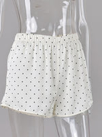 Load image into Gallery viewer, French Polka Dot Satin High Waist Shorts Women N6E165